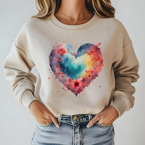 Watercolor Heart Sweatshirt