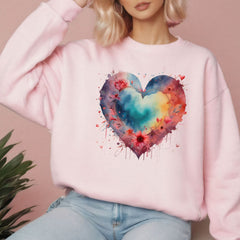 Watercolor Heart Sweatshirt