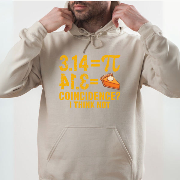 Pi Pie Coincidence Hoodie – Funny Math Pullover for Nerds