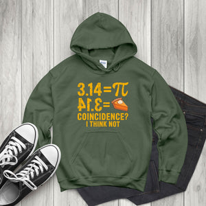 Pi Pie Coincidence Hoodie – Funny Math Pullover for Nerds