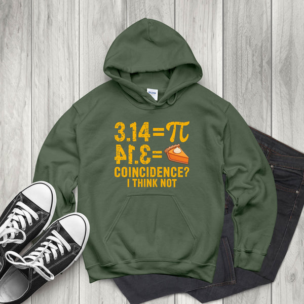 Pi Pie Coincidence Hoodie – Funny Math Pullover for Nerds
