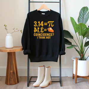Pi Pie Coincidence Sweatshirt – Funny Math Crewneck for Nerds