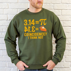 Pi Pie Coincidence Sweatshirt – Funny Math Crewneck for Nerds