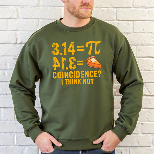 Pi Pie Coincidence Sweatshirt – Funny Math Crewneck for Nerds