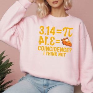 Pi Pie Coincidence Sweatshirt – Funny Math Crewneck for Nerds