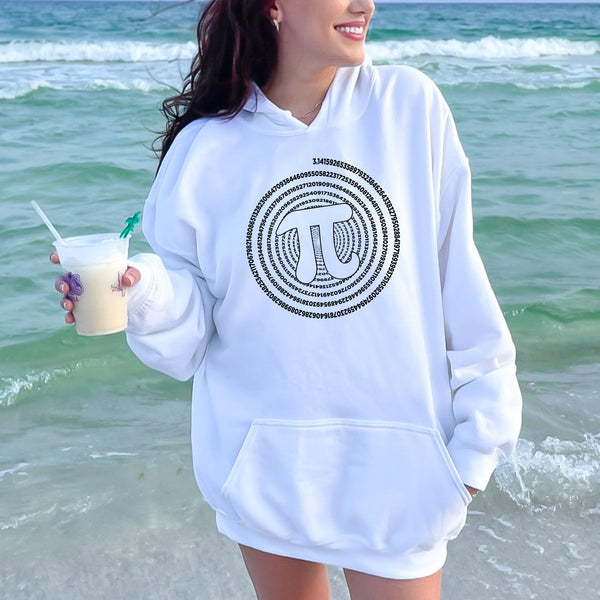 Pi Spiral Hoodie – Cozy Math Nerd Unisex Pullover