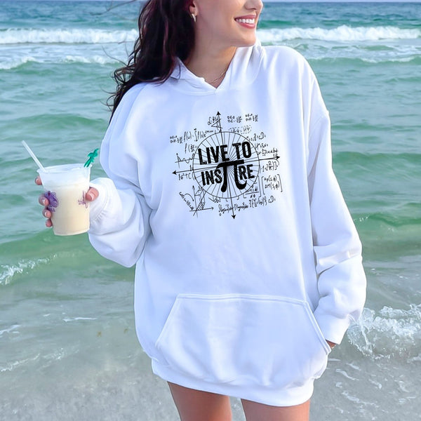 Live To Inspire Hoodie – Cozy Math Lover & STEM Wear