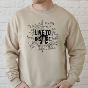 Live To Inspire Sweatshirt – Cozy Nerdy Math Crewneck