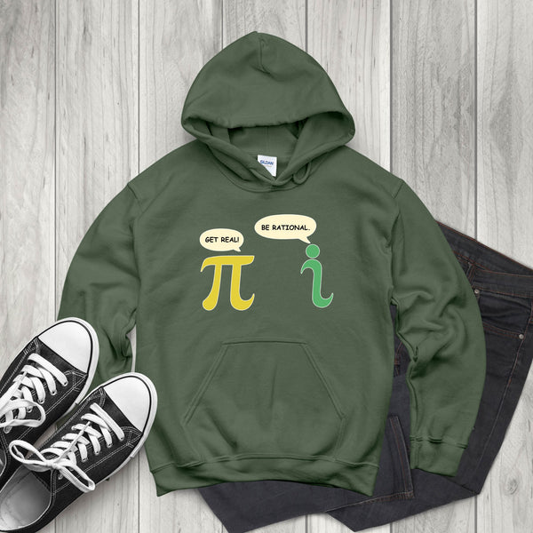 Get Real Be Rational Hoodie – Funny Math Humor Hoodie for Nerds