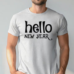 Hello New Year Shirt – Minimalist Happy New Year Graphic Tee