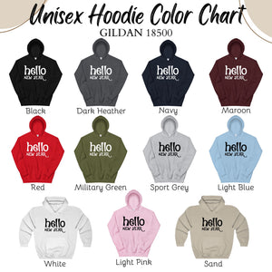 Hello New Year Hoodie – Minimalist Happy New Year Pullover
