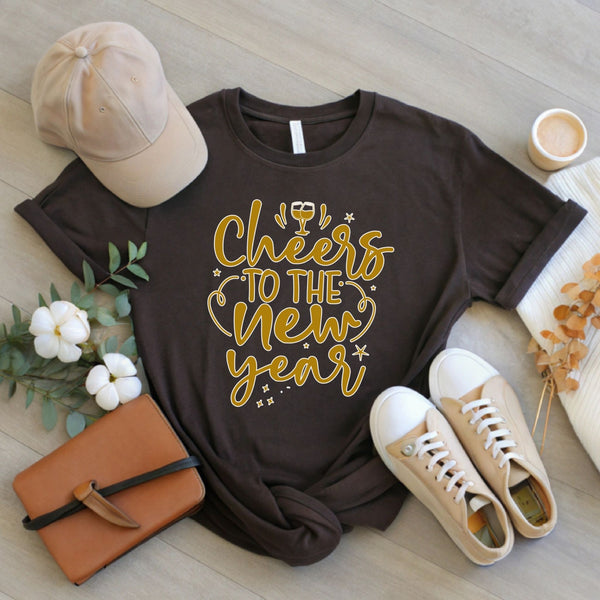 Cheers To The New Year Shirt – Festive NYE Champagne Party Tee
