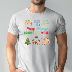 Happy Holidays Around The World Shirt – Multicultural Holiday Tee
