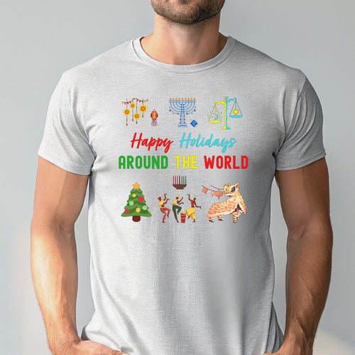 Happy Holidays Around The World Shirt – Multicultural Holiday Tee