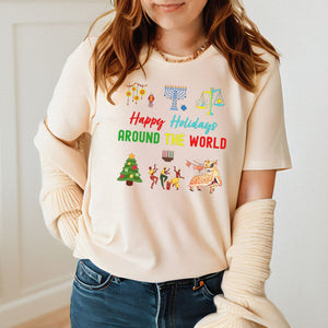 Happy Holidays Around The World Shirt – Multicultural Holiday Tee