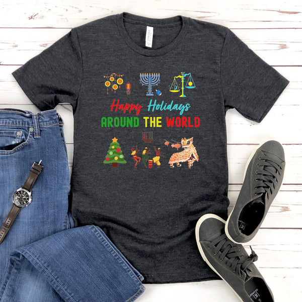 Happy Holidays Around The World Shirt – Multicultural Holiday Tee