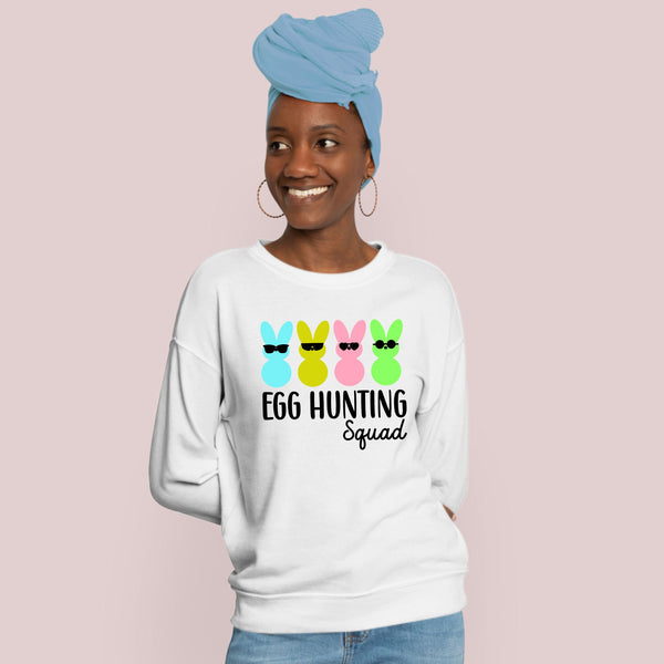 Egg Hunting Squad Sweatshirt – Cute Bunny Crewneck