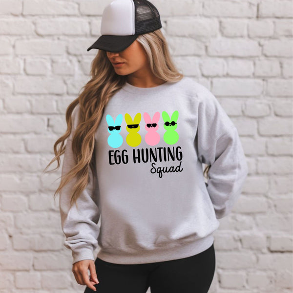 Egg Hunting Squad Sweatshirt – Cute Bunny Crewneck