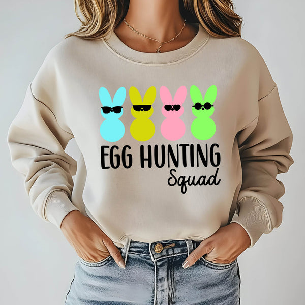 Egg Hunting Squad Sweatshirt – Cute Bunny Crewneck
