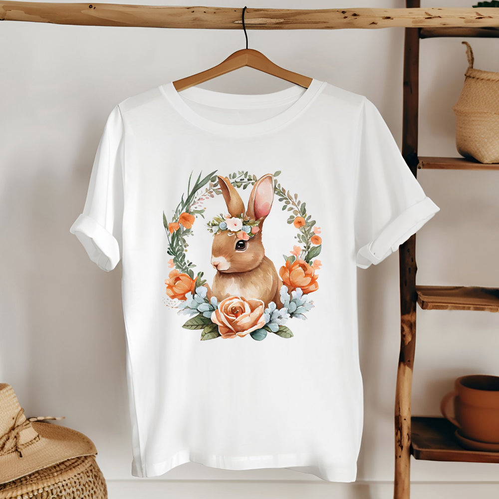 Flower Easter T-Shirt – Cute Bunny Gift for Her