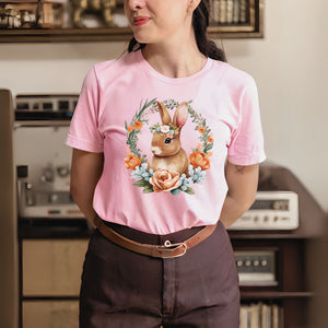 Flower Easter T-Shirt – Cute Bunny Gift for Her