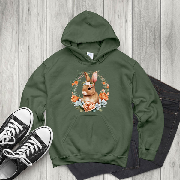 Flower Easter Hoodie – Easter Bunny Gift for Her