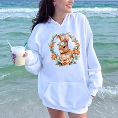 Flower Easter Hoodie – Easter Bunny Gift for Her