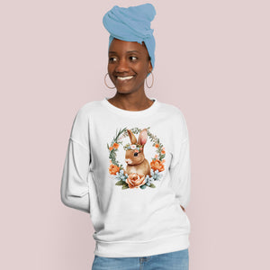 Flower Easter Sweatshirt – Cozy Floral Bunny Gift