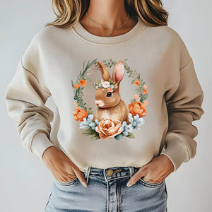 Flower Easter Sweatshirt – Cozy Floral Bunny Gift