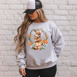Flower Easter Sweatshirt – Cozy Floral Bunny Gift
