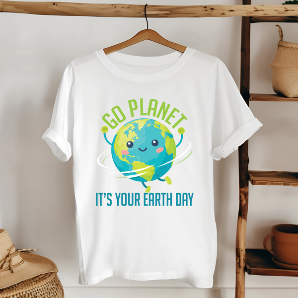 Go Planet It’s Your Earth Day T-Shirt – Retro Earth Tee