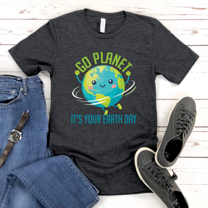 Go Planet It’s Your Earth Day T-Shirt – Retro Earth Tee