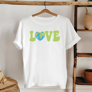 Earth Love T-Shirt – Cute Eco Shirt for Planet Lovers