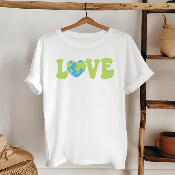 Earth Love T-Shirt – Cute Eco Shirt for Planet Lovers