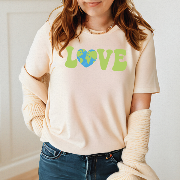 Earth Love T-Shirt – Cute Eco Shirt for Planet Lovers