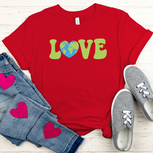 Earth Love T-Shirt – Cute Eco Shirt for Planet Lovers