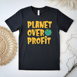 Planet Over Profit T-Shirt – Bold Eco Activist Message Tee
