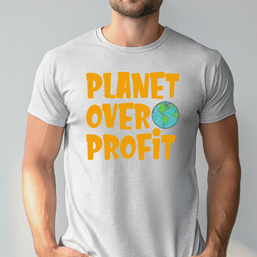 Planet Over Profit T-Shirt – Bold Eco Activist Message Tee