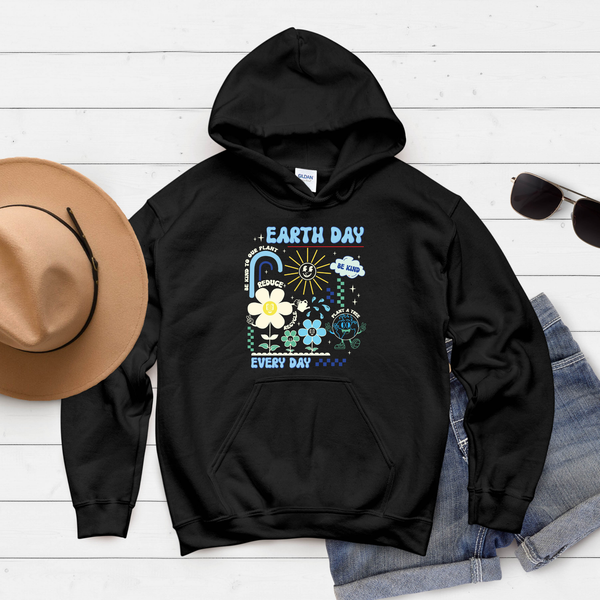 Earth Day Hoodie – Retro Eco Pullover for Nature Lovers