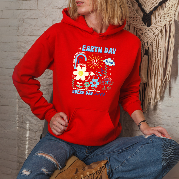 Earth Day Hoodie – Retro Eco Pullover for Nature Lovers