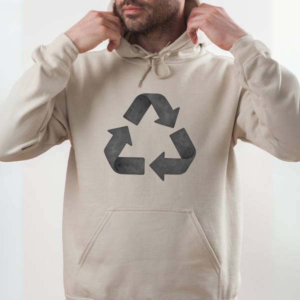 Earth Day Recycle Logo Hoodie – Eco Graphic Pullover