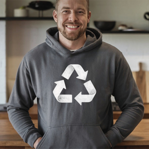 Earth Day Recycle Logo Hoodie – Eco Graphic Pullover