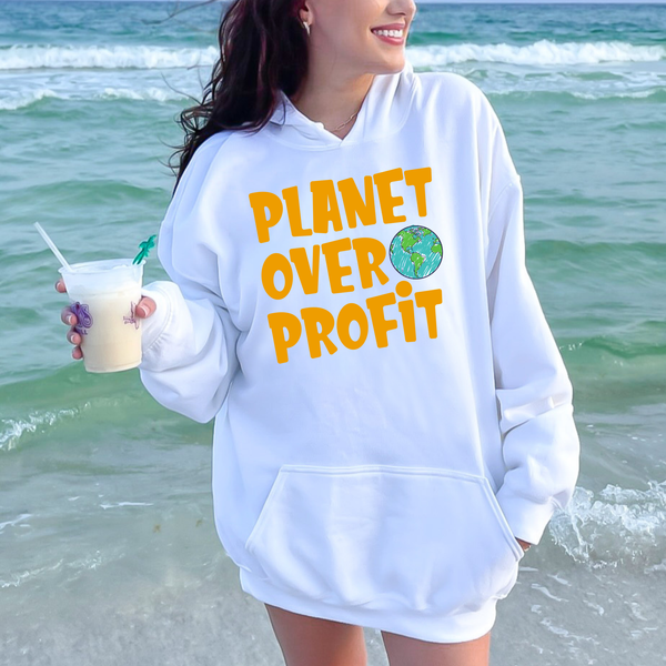Planet Over Profit Hoodie – Bold Eco Activist Pullover