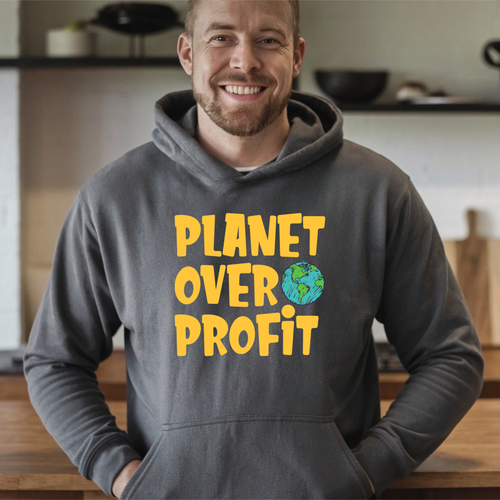Planet Over Profit Hoodie – Bold Eco Activist Pullover