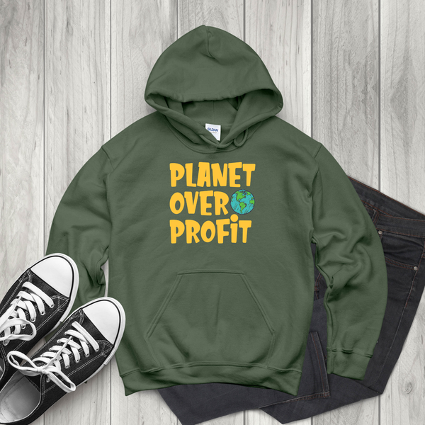 Planet Over Profit Hoodie – Bold Eco Activist Pullover