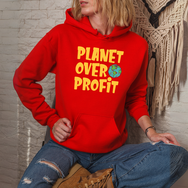 Planet Over Profit Hoodie – Bold Eco Activist Pullover