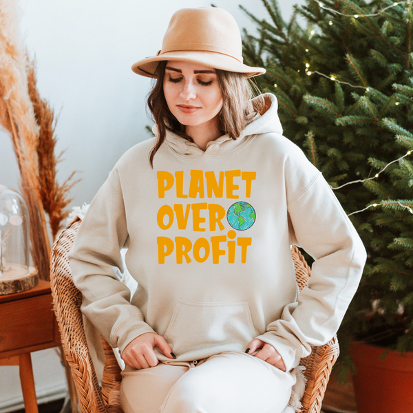 Planet Over Profit Hoodie – Bold Eco Activist Pullover