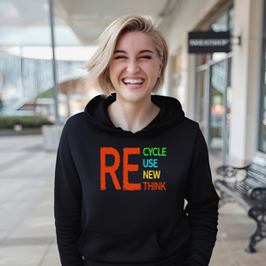 Recycle Reuse Renew Rethink Hoodie – Eco Earth Day Pullover