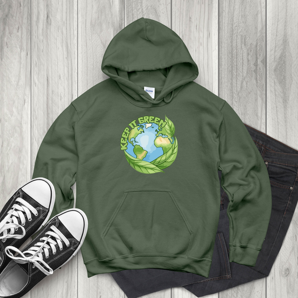 Keep It Green Hoodie – Eco Lovers & Climate Activists Wear