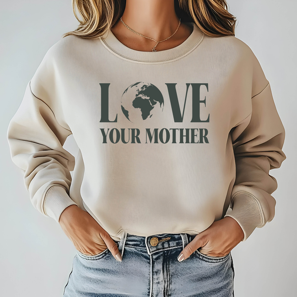 Love Your Mother Sweatshirt – Minimalist Earth Crewneck